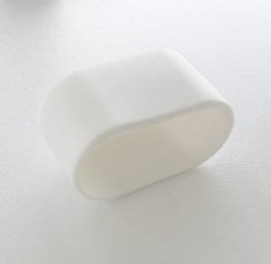 10er SET Ovale Kappe in Weiß