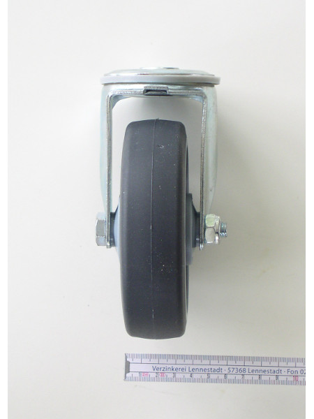 Rolle Standard Ohne Bremse mit Rückenloch und Radgröße von 125 mm