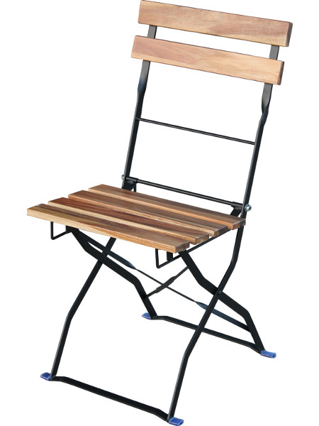Bistro Chair Klappstuhl Akazie und Stahl