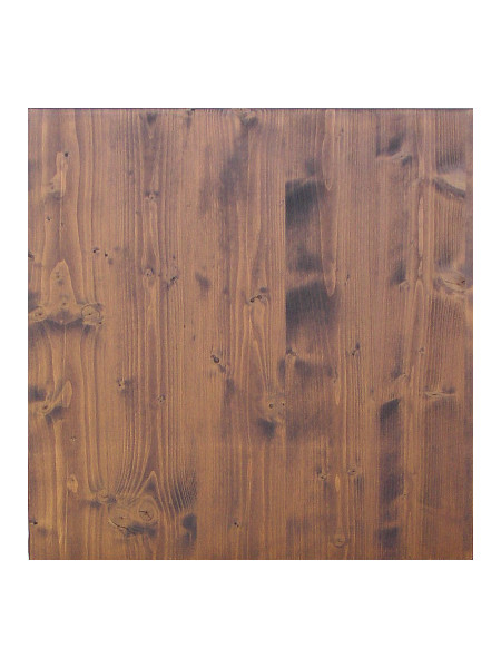 Holz-Tischplatte in 70x70 cm in Nussbaum-Farbe gebeizt
