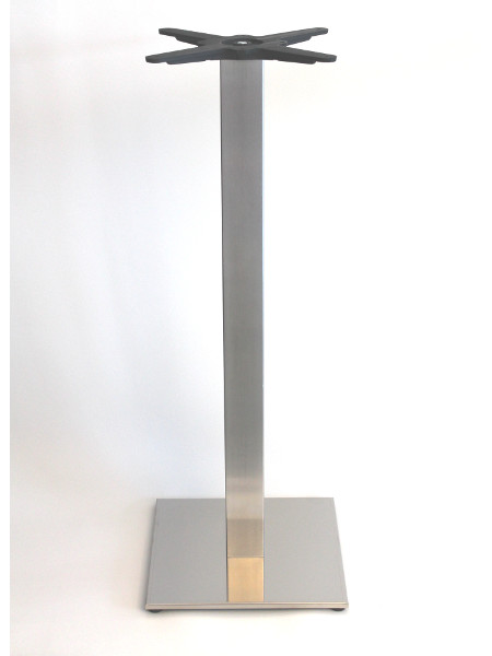 Eckiges Stehtisch-Untergestell aus Edelstahl für Tischplatten bis 70x70 cm: Inox Square