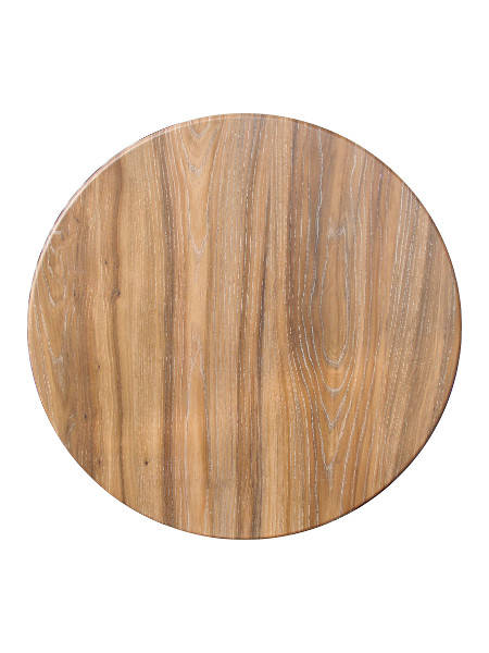 Tischplatte in wetterfester Holzoptik: Topalit Washed Elm in 70 cm rund