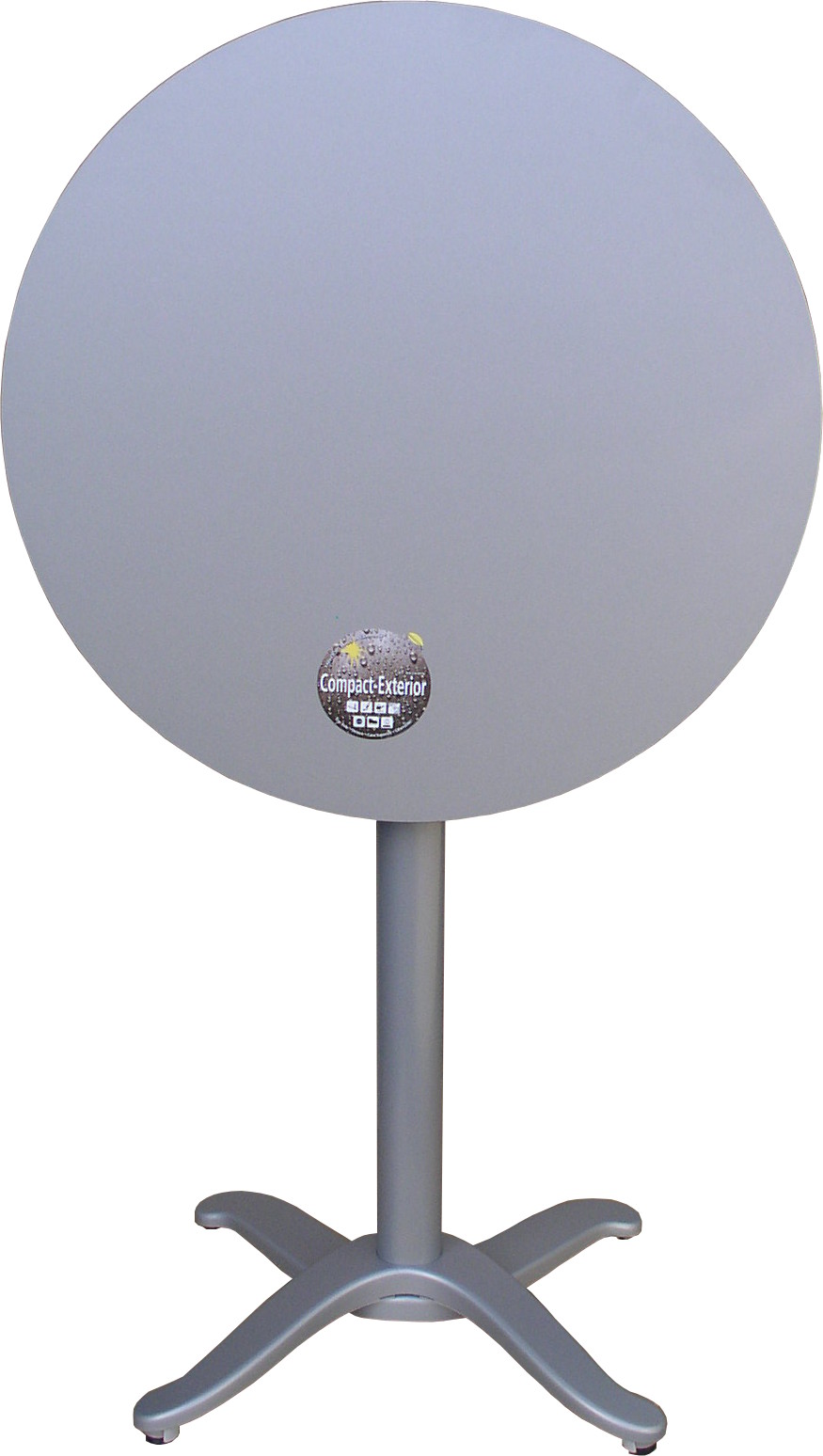 Klappbarer Stehtisch Ø 80 cm mit gebürstetem Metallgestell – platzsparend für Gastronomie und Events